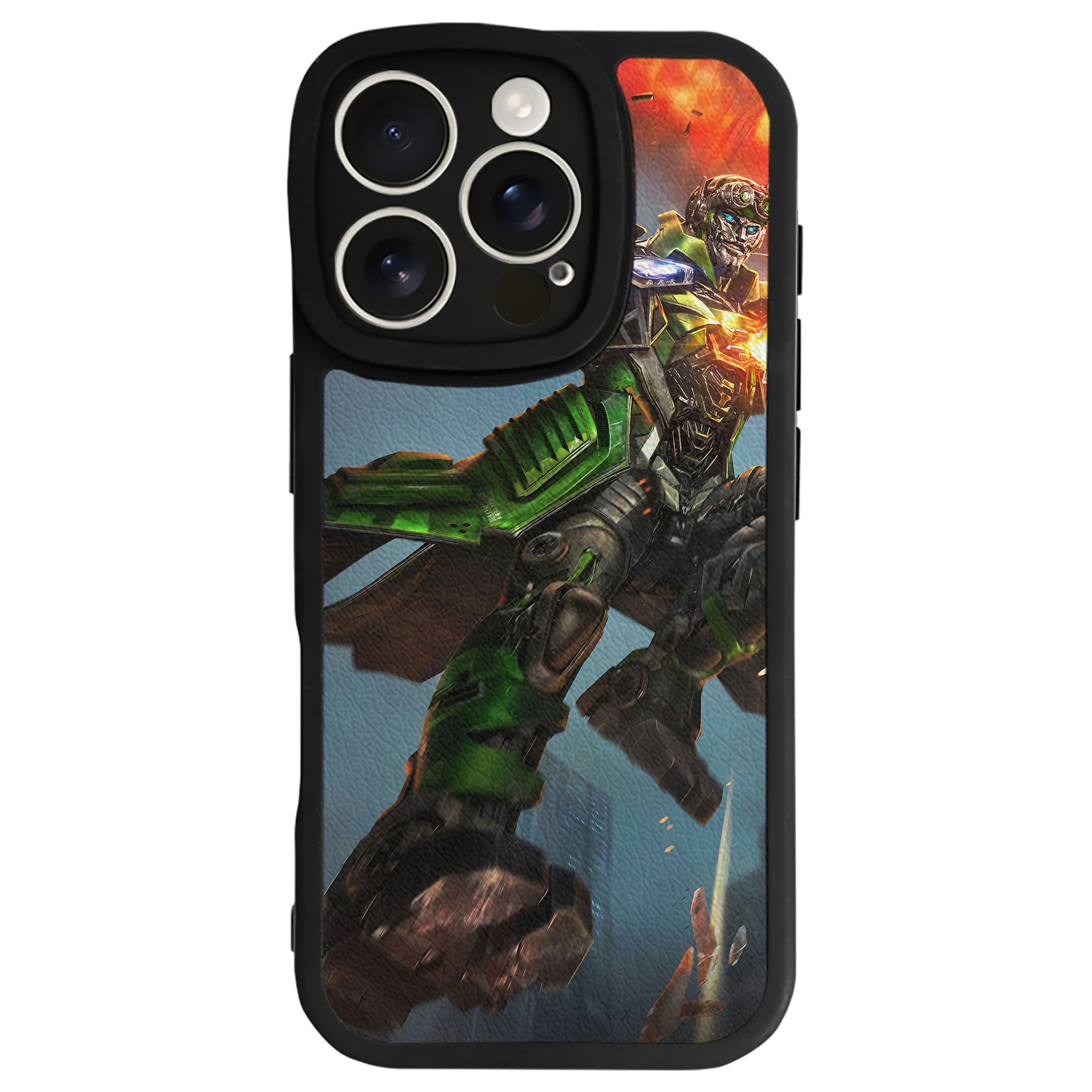 （画像用） Transformers トランスフォーマー 【iPhone 16シリーズ対応】シリコンスマホケース（レザー調） 材質：シリコン